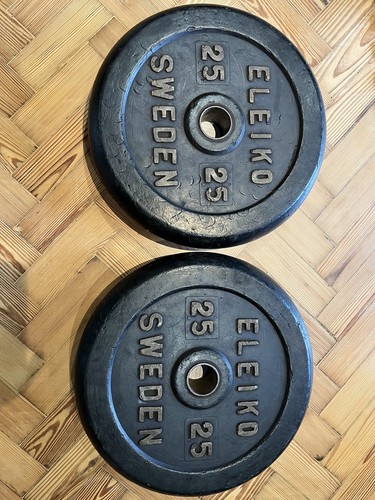 Rare vintage eleiko 2x25kg - vintage,